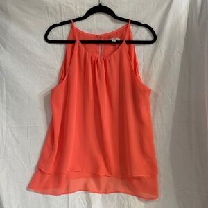 Lightweight Coral Sleeveless Halter Top Size large